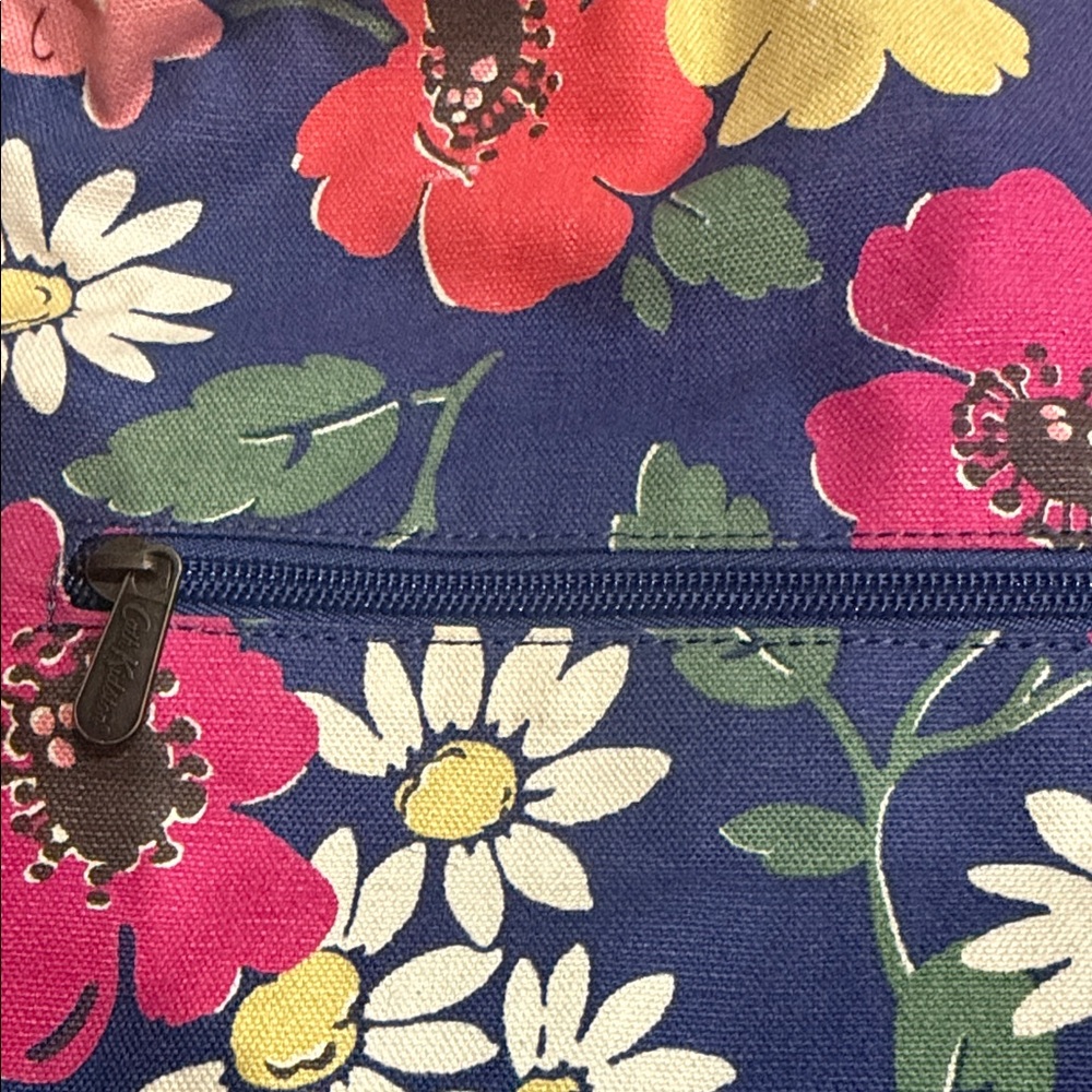 Cath Kidston Navy Floral/polka dot Canvas Shoulder Bag- Reversible - Picture 5 of 7
